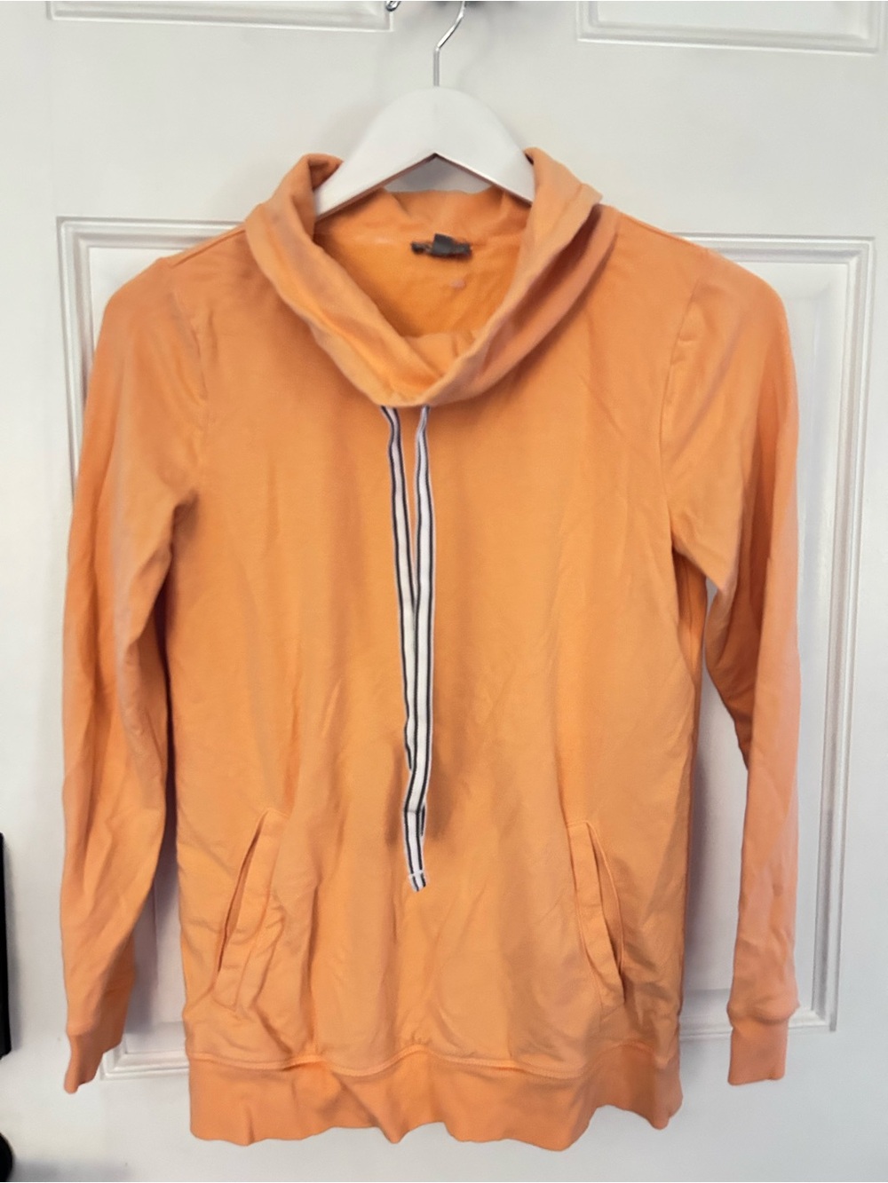 Talbots Peach Long-Sleeve Cowl Neck Pullover